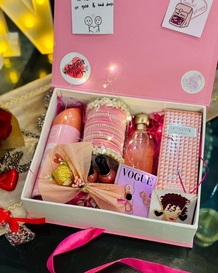 Valentine's Day Pink Gift Box