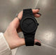 Elegant Arabic Numeral Black Watch - Minimalist Luxury Timepiece