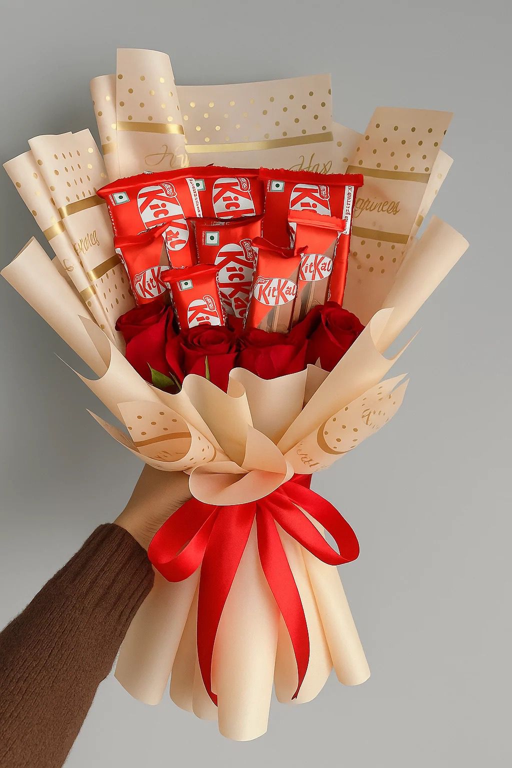 KitKat Chocolate Bouquet with Roses